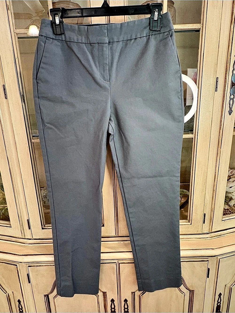 Biden Straight Leg Cotton Pants Sage Green Size 6 Like New